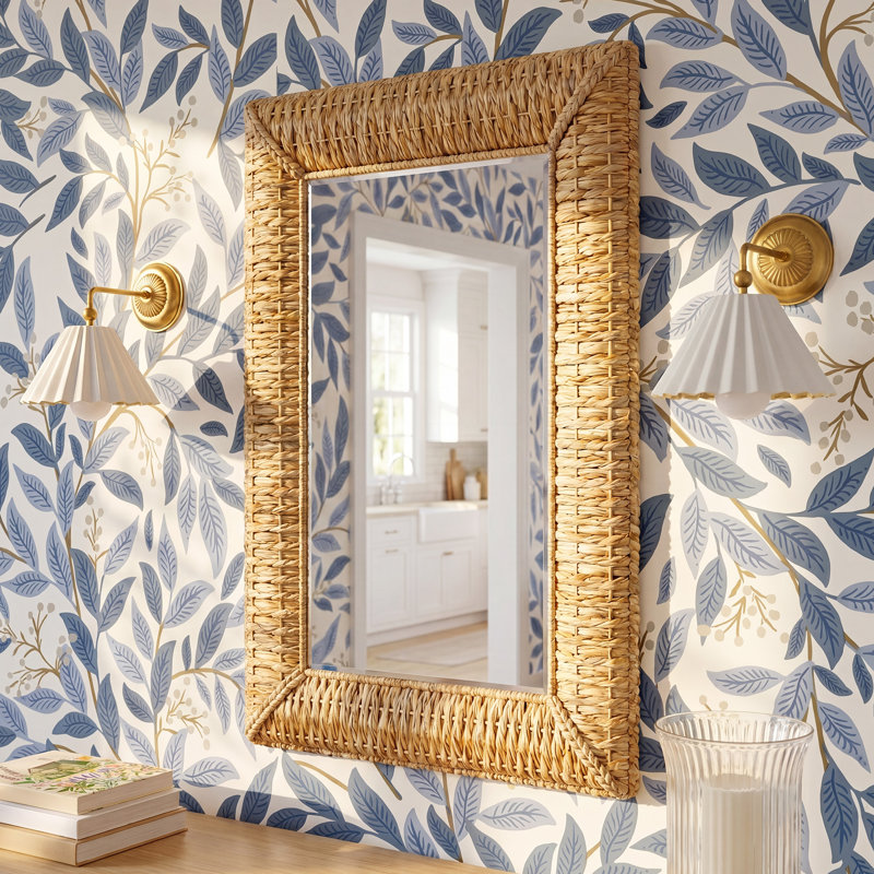 Birch Lane™ Janie Seagrass Rectangle Wall Mirror & Reviews | Birch